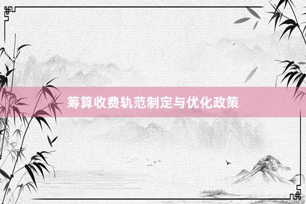 筹算收费轨范制定与优化政策